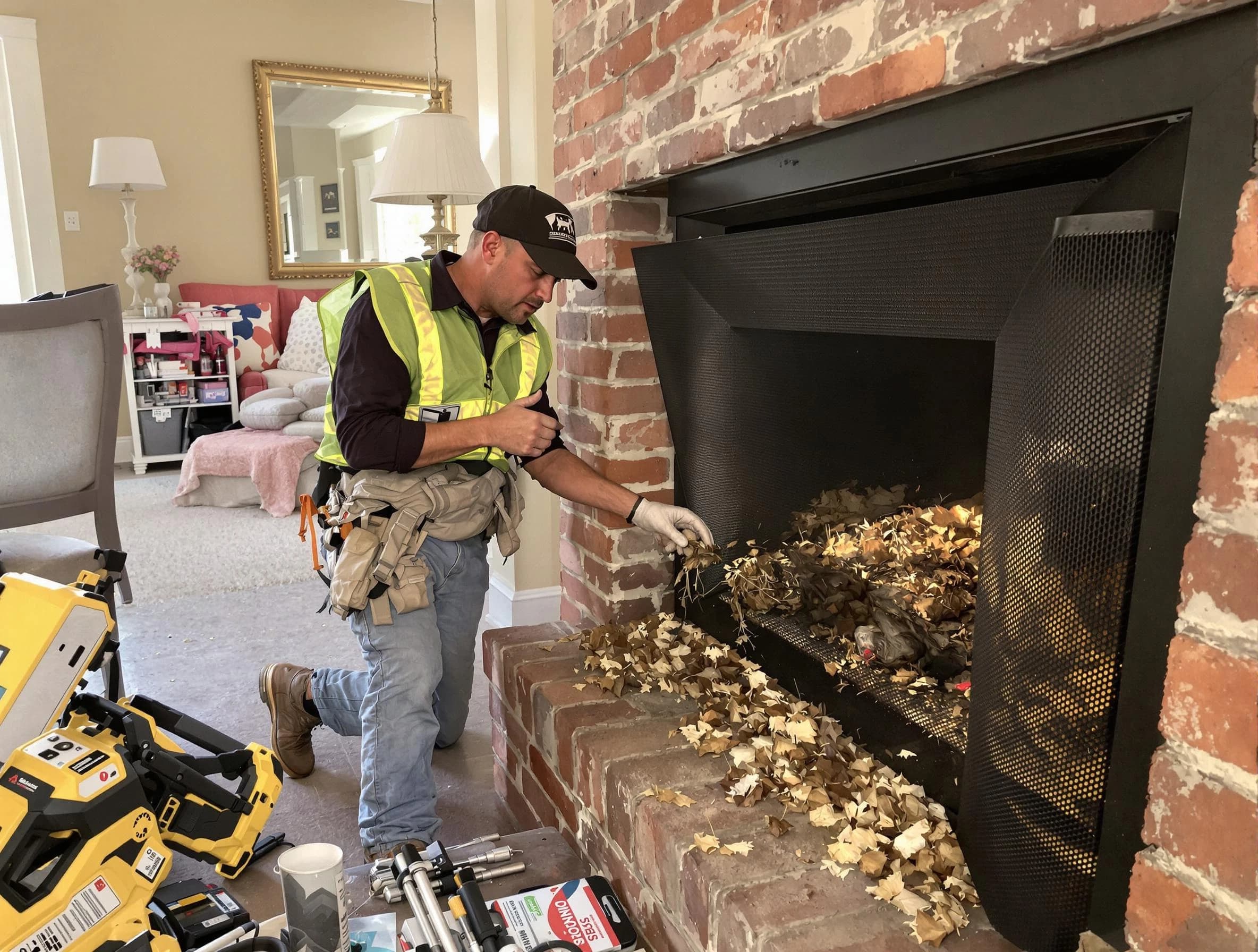 Safe screening installation by Suwanee Chimney Sweep in Suwanee, GA
