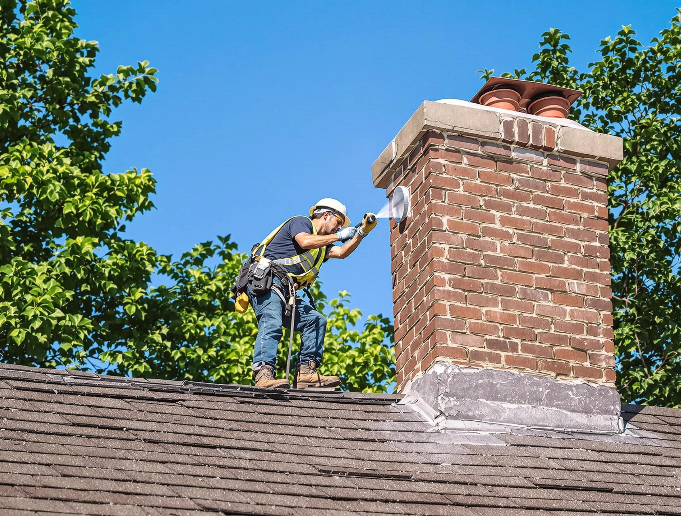 Suwanee Chimney Sweep performing an inspection with advanced tools in Suwanee, GA