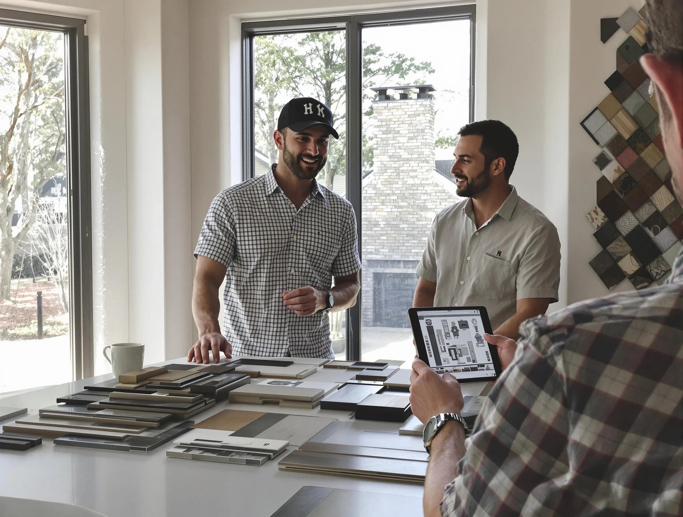 Suwanee Chimney Sweep remodeling a chimney and fireplace in Suwanee, GA