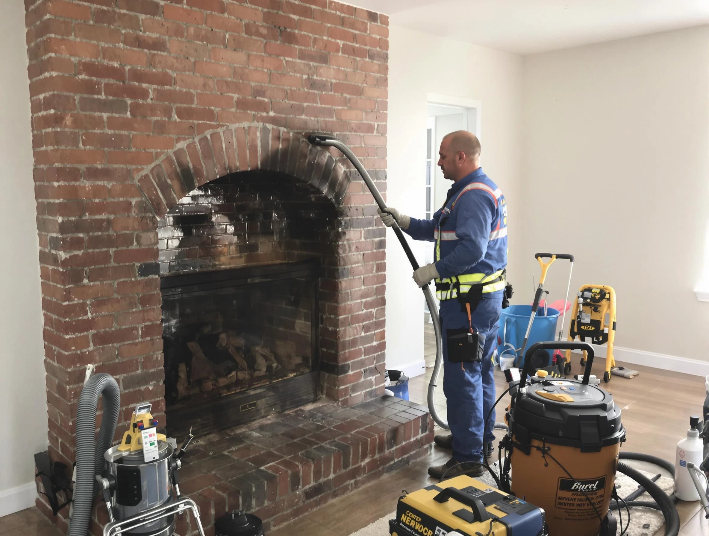 Suwanee Chimney Sweep expert performing detailed chimney sweep in Suwanee, GA