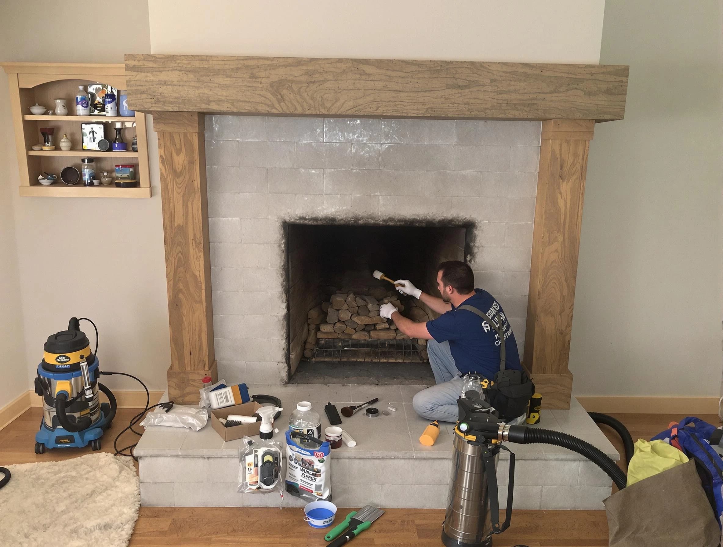 Detailed creosote removal process by Suwanee Chimney Sweep in Suwanee, GA