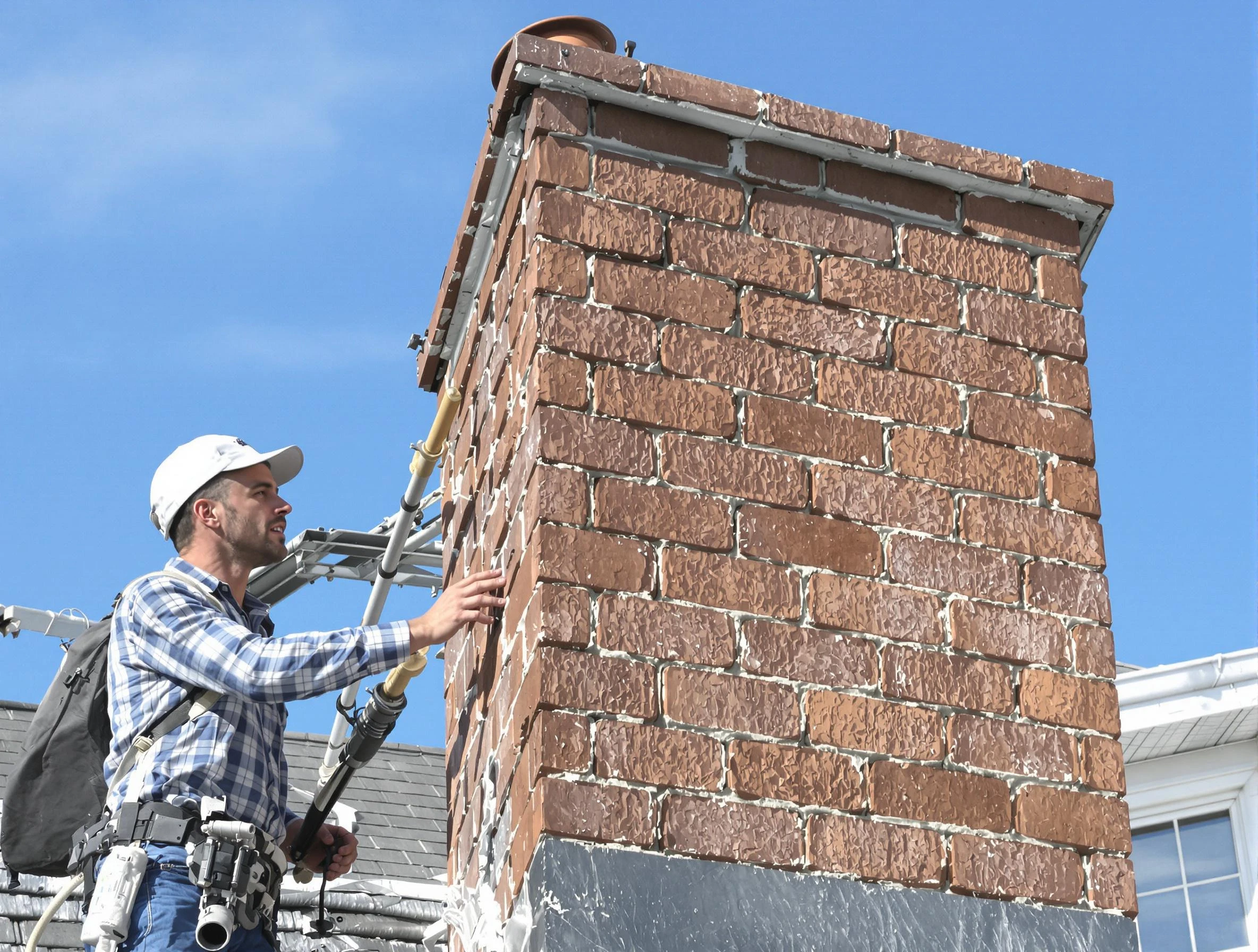 Brickwork for a chimney rebuild by Suwanee Chimney Sweep in Suwanee, GA