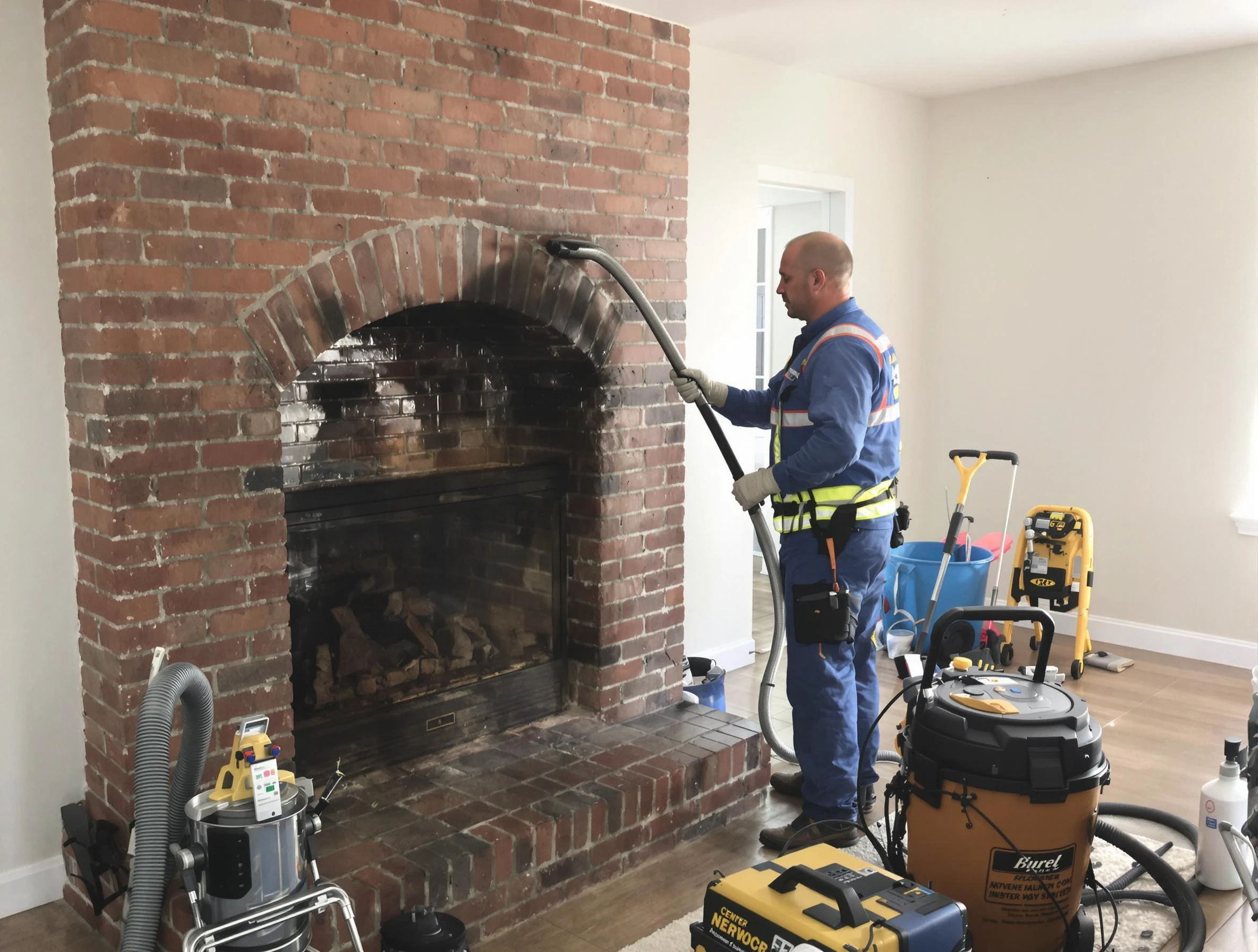 Suwanee Chimney Sweep expert performing detailed chimney sweep in Suwanee, GA