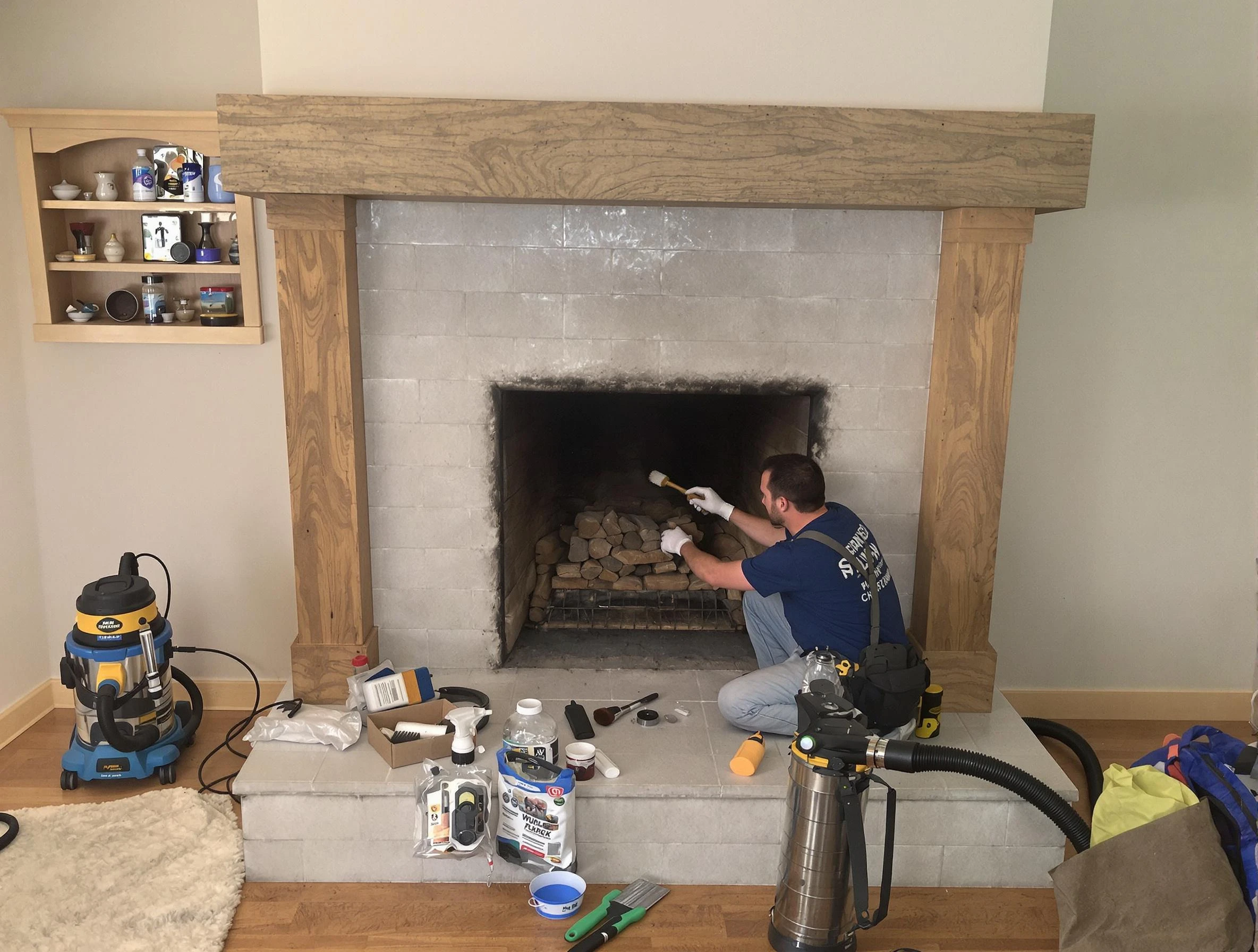 Detailed creosote removal process by Suwanee Chimney Sweep in Suwanee, GA