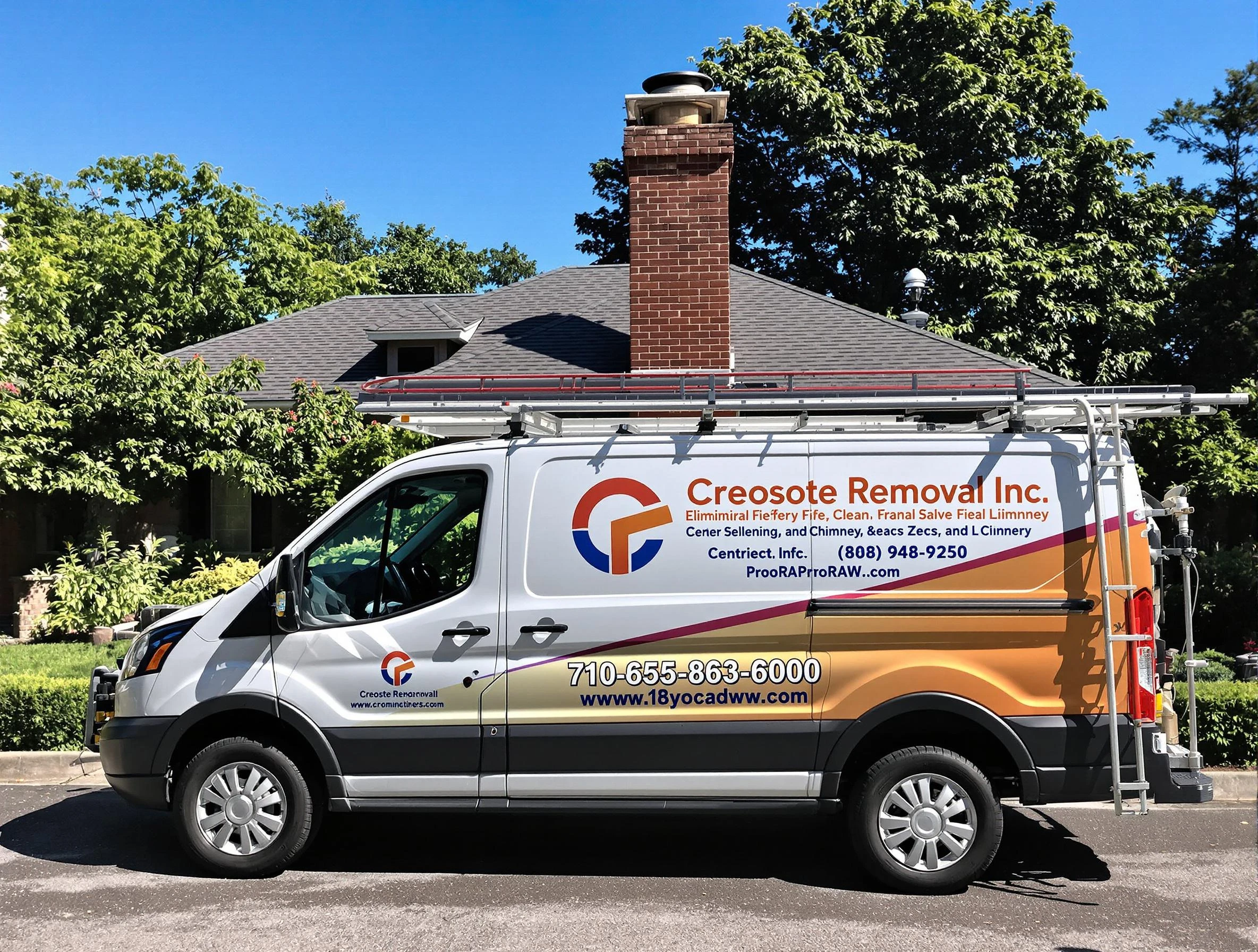 Suwanee Chimney Sweep technician removing creosote safely in Suwanee, GA