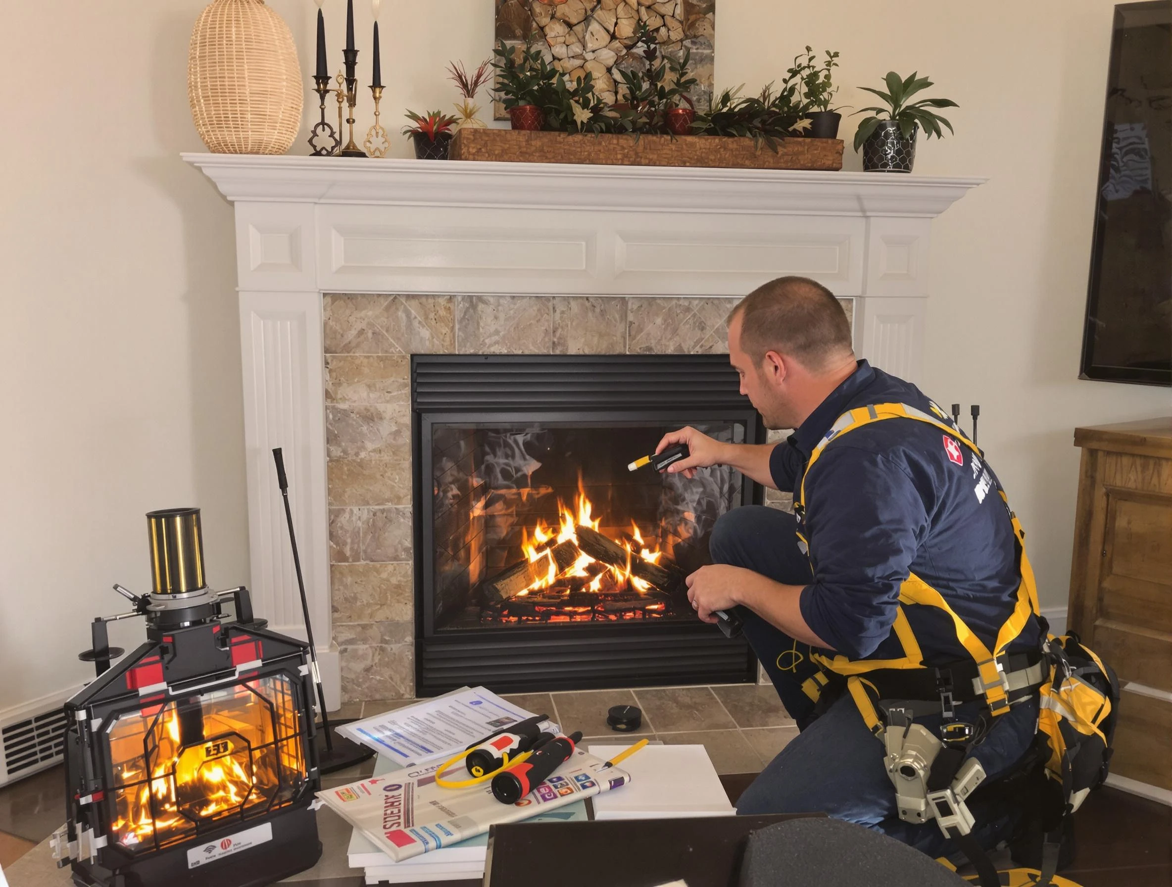 Safety-focused fireplace inspection by Suwanee Chimney Sweep in Suwanee, GA